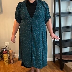 Torrid Teal Floral Kimono